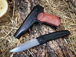 Складной нож Biker Z M390 (Cryo) StoneWash