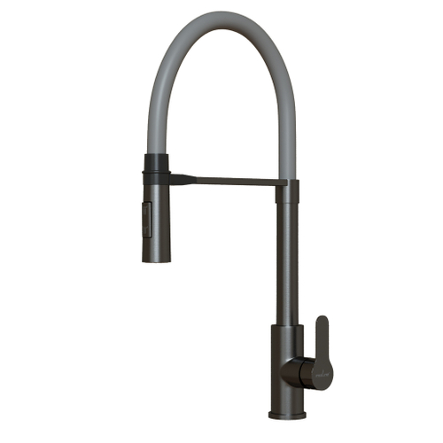 Смеситель для кухни 35k MIXLINE MLSS-0402BL серый гибкий излив магнит, п/гайку ЧЕРНЫЙ ГРАФИТ