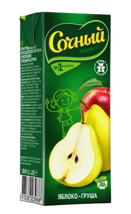 Нектар Яблоко-груша с мякотью 0,2л. Сочный фрукт