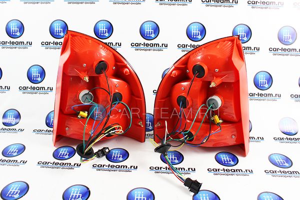 Задние фонари Лада Калина 1 светодиодные, красно-белые