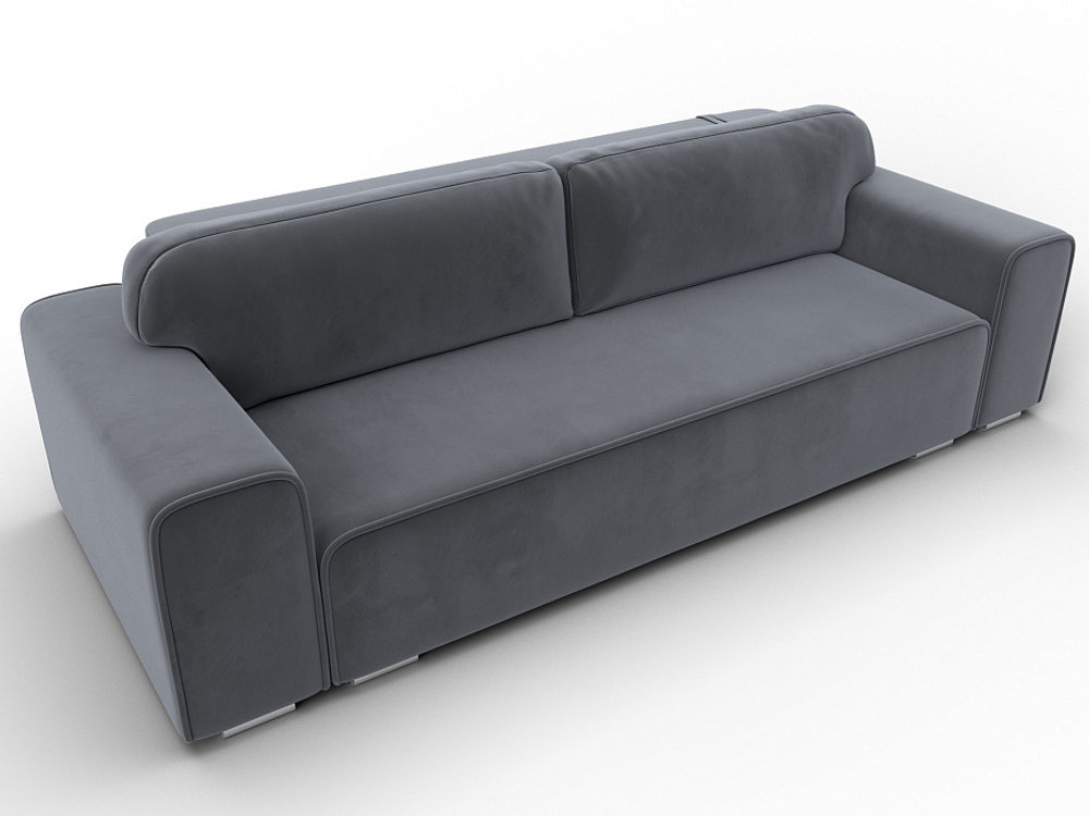 Диван прямой Лига-029, ВЕЛЮР Серый