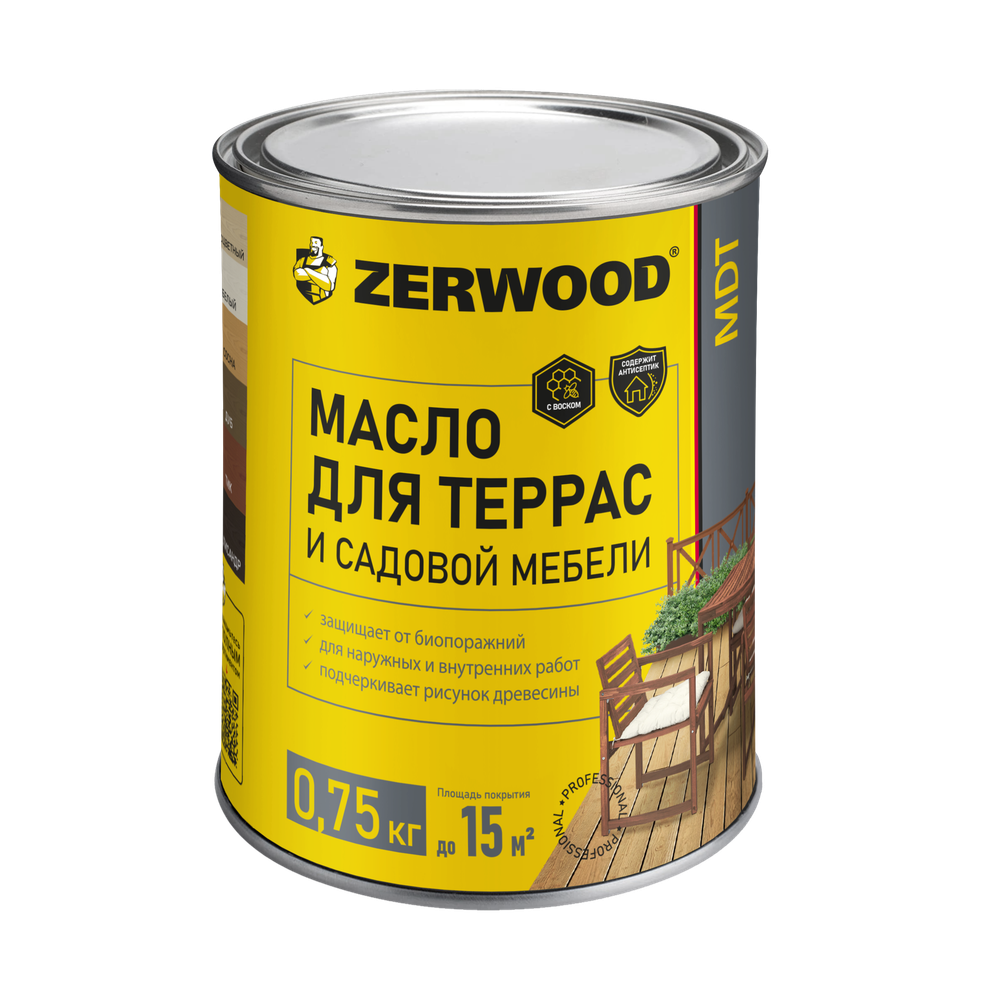 ZERWOOD MDT  Масло для террас и садовой мебели Бесцветный 0,75кг (ИжСинтез)