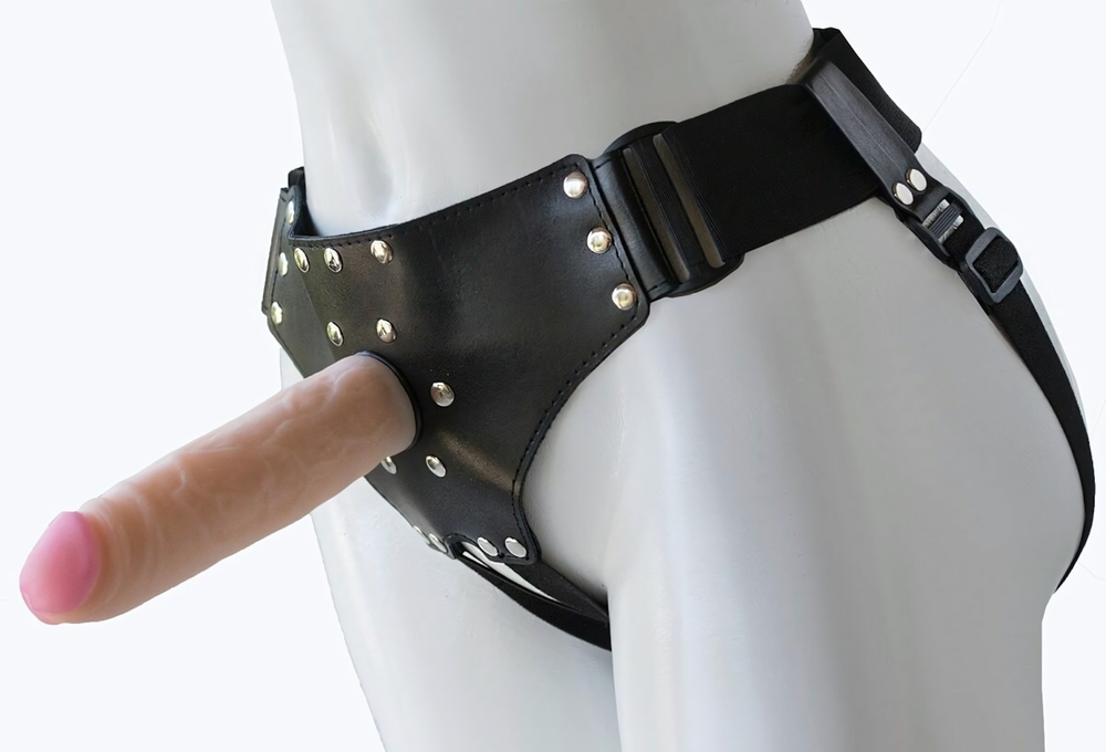 Женский мягкий пояс с насадкой Classic lux-ГЕРЦОГ - 18,2 см. (Цвет: телесный с черным)