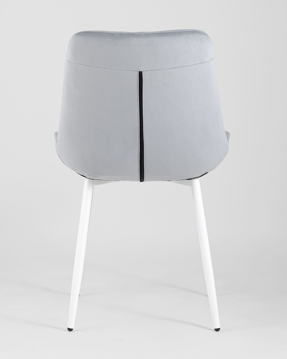 Стул Флекс велюр светло-серый белые ножки 4 шт.