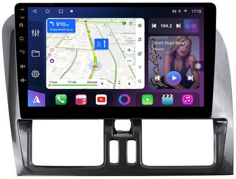 Магнитола для Volvo XC60 2008-2013 - FarCar BM9-9558A монитор 9.5" QLED на Android 14, TS10, 4+32Гб, CarPlay, 4G SIM-слот
