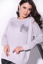 Пуловер "Ягодный пунш" (жемчуг) Elza (Акция)