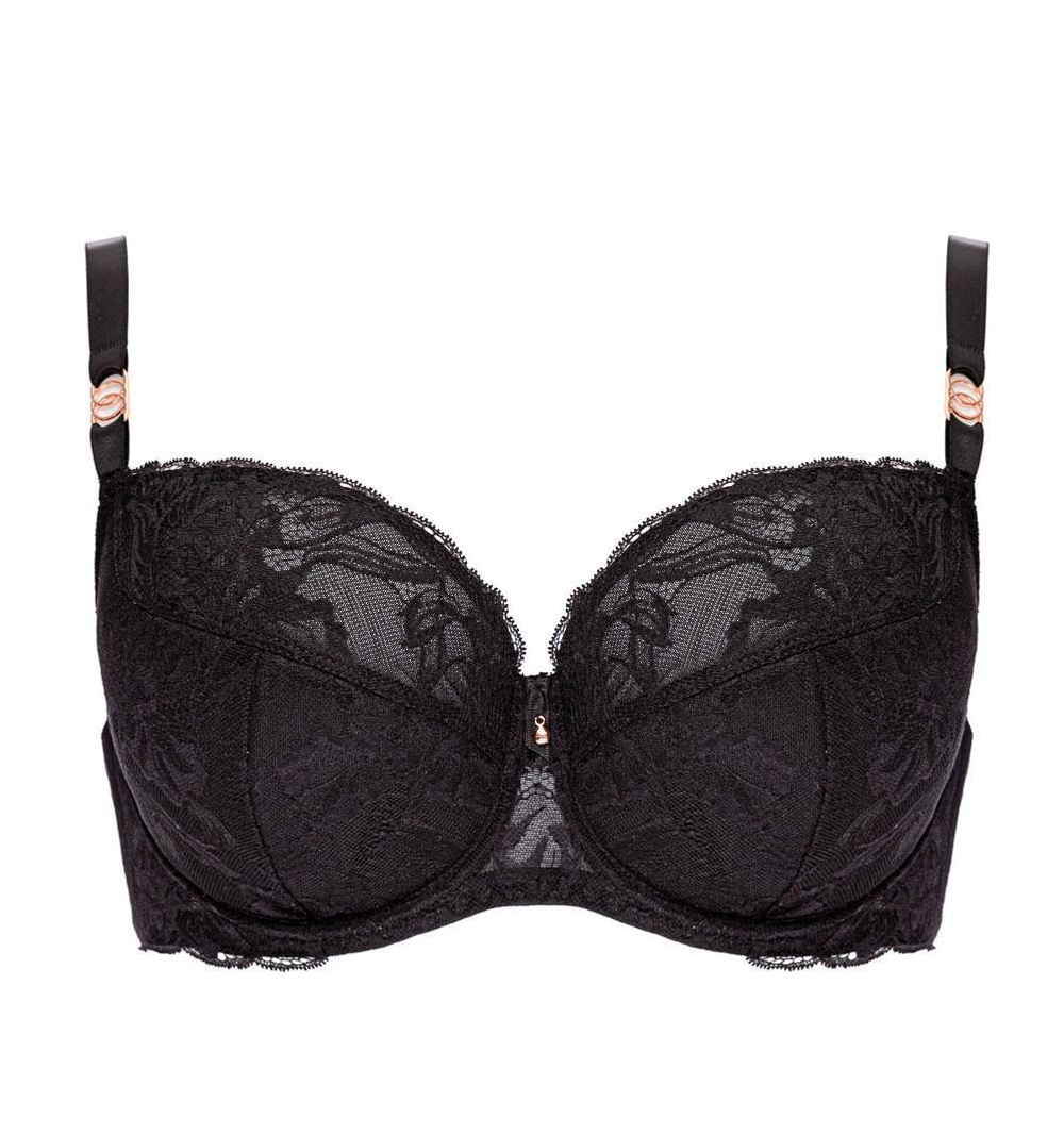 Черный бюстгальтер Sublime с чашками +size на тонком поролоне (Размер: 75K) (Цвет: черный)