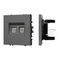 Механизм сдвоенной телефонной розетки SCT-NOBE-MTL2-SFPL-GR (RJ-11, 4C) Arlight 054311