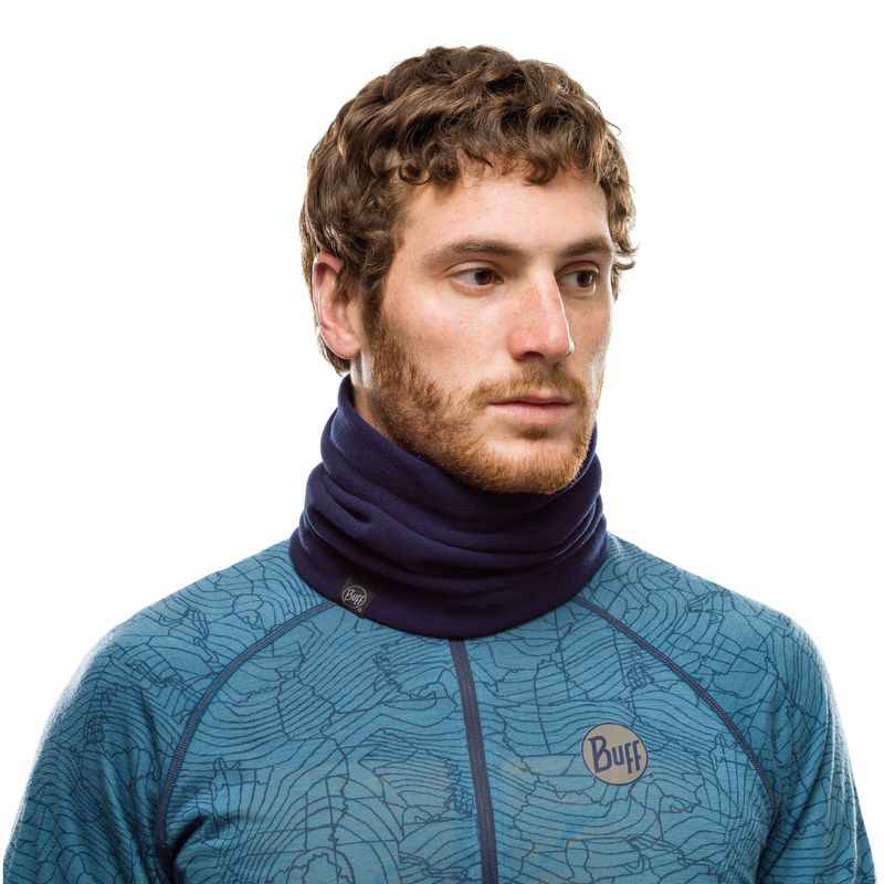 Шарф-труба флисовый Buff Neckwarmer Polar Solid Night Blue Фото 2