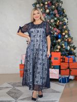 Платье 1298 темно-синий Novita (Акция)