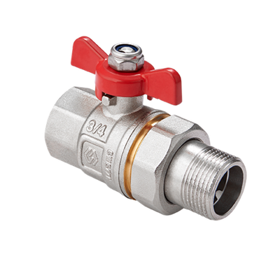 Кран шаровой MVI BV.520.06 полнопроходной с полусгоном внутренняя-наружная бабочка 1"