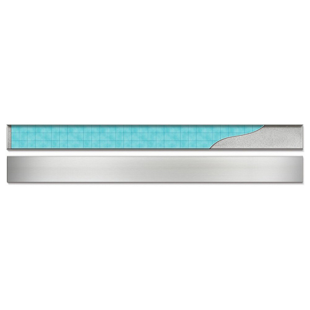 Душевой лоток AZARIO D40 Klasik 850 мм, боковой слив, пластиковый, рамка и решетка из нержавеющей стали (AZ-CH 850 KN)