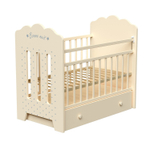 Кроватка детская ВДК Bonne (слоновая кость) маятник поперечный, ящик
