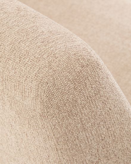 2-местный диван Amsen светло-коричневый с подлокотниками из шпона ореха