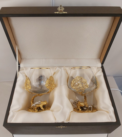 Набор из 2-х бокалов "Охота на медведя" (Златоуст)