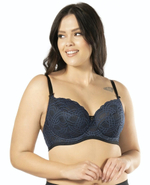 Красивый бюстгальтер Debora с чашками на тонком поролоне (Размер: 70G) (Цвет: темно-синий)