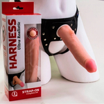 Страпон-трусики с реалистичным фаллосом Harness Ultra Realistic (18,5 см) (Цвет: телесный с черным)