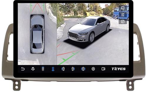 Магнитола для Toyota Mark II 110 2000-2004 (наверх, климат на ШГУ) - Teyes CC3-2K-360 монитор 13" 2K QLED на Android 10, Быстрая, CarPlay, 4G SIM-слот, 4 камеры в комплекте