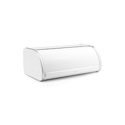 Хлебница Brabantia со сдвигающейся крышкой белая вид сбоку