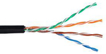 Кабель витая пара U/UTP 5e кат. 4 пары Netlan EC-UU004-5E-PE-BK