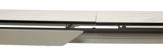 Стол CREMONA 180 KL-99 Белый мрамор матовый, итальянская керамика / белый каркас