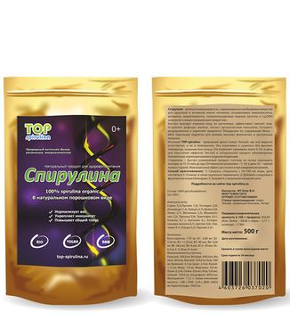 Спирулина органик Топ Спирулина, порошок, 500г.