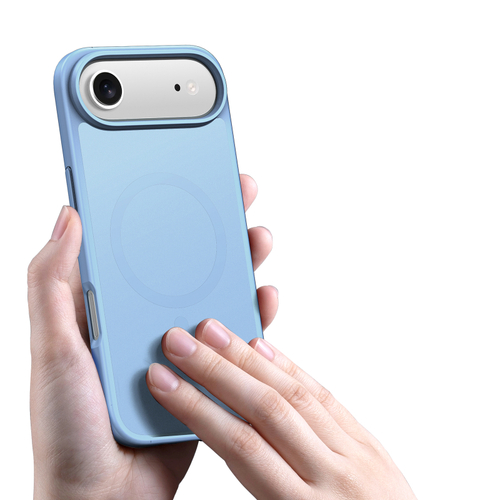 Матовый противоударный чехол светло-синего цвета с MagSafe для iPhone Air, серия Yind Series от Dux Ducis