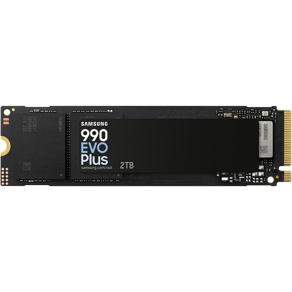 Твердотельный накопитель SSD 2Tb Samsung 990 EVO plus, M.2 PCI-E NVMe 2.0 Gen 4.0 x4 (R6300/W7250MB/s) TBW1200