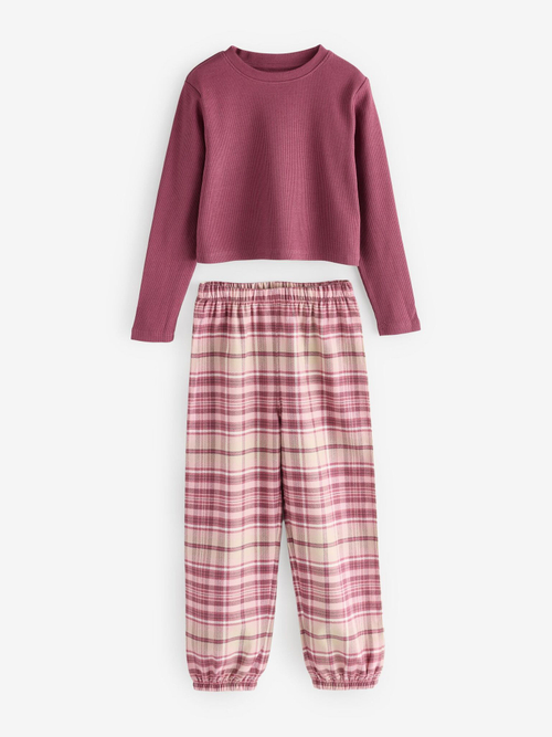 Пижама для девочки Next E51-155, 2 шт., Розовый, Молочный