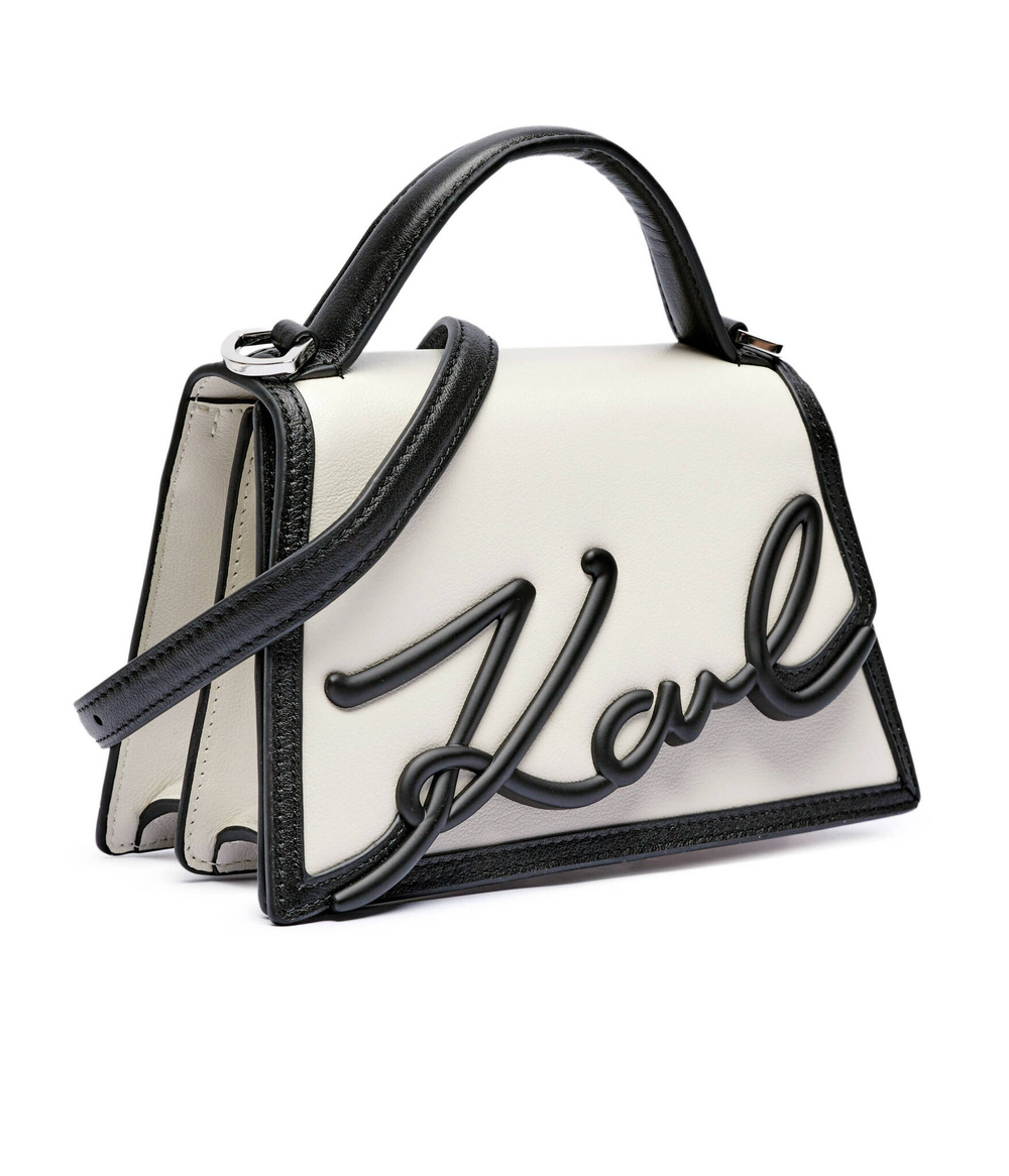 Кожаная сумка-трапеция Karl Lagerfeld - белый(245W3072)