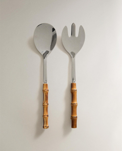 Zara Home набор столовых приборов из нержавеющей стали, цвет коричневый, 28 см