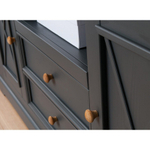 Комод «Форест» 2 двери 2 ящика серый 7012/бейц-масло