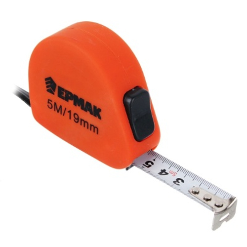 Рулетка 5м*19мм ЕРМАК софт-тач