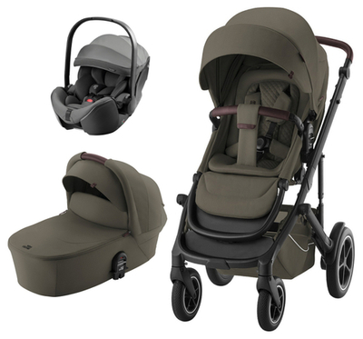 Коляска 3 в 1 Britax Roemer Smile 5Z LUX и автокресло Baby-Safe PRO Style Mineral Grey Urban Olive