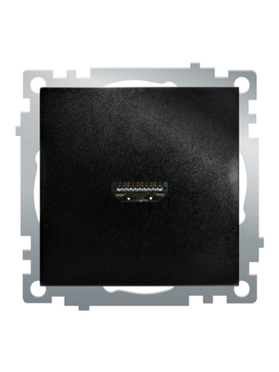 Розетка HDMI 2.1, Type A (механизм), STEKKER GLS00-7118-05, серия Катрин, черный 50062