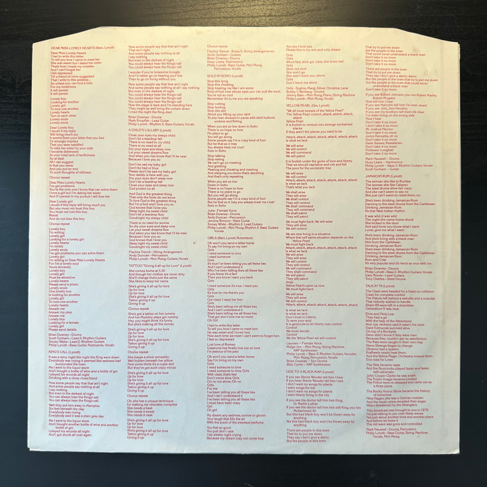 Philip Lynott - Solo In Soho (Скандинавия 1980г.)