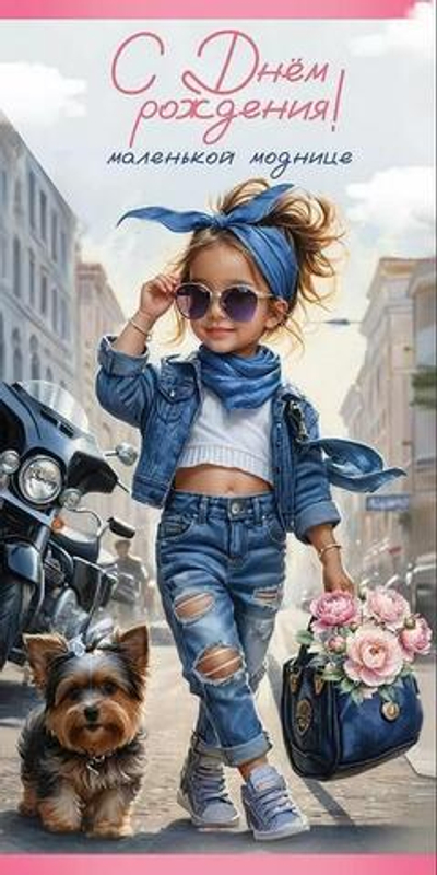 Конверт для денег "С Днём рождения! Маленькой моднице" (Праздник)