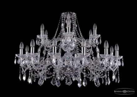 Подвесная люстра Bohemia Ivele 1413/12+6/360/2d/Ni/Leafs