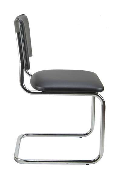 Стул Сильвия 02S Черный/Металл Хром гальв.