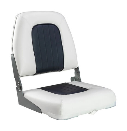 Кресло мягкое складное Deluxe, обивка винил, цвет белый/угольный, Marine Rocket