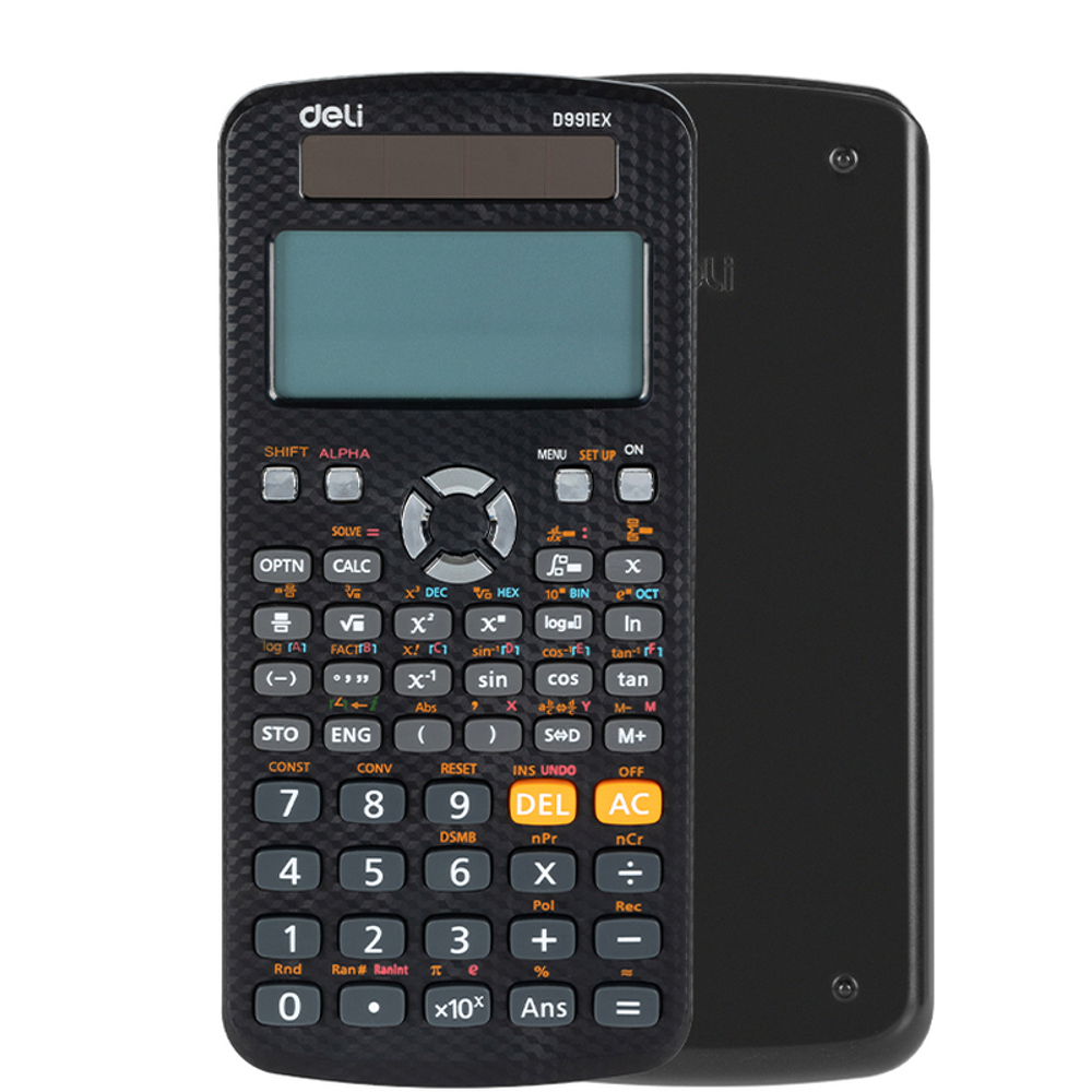 Калькулятор научный DELI "ED-991EX", 10+2 разряда, 552 функций, 171,9х83х17,5 мм, черный