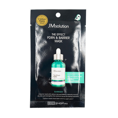 JMSolution Mask The Effect Pdrn & Barrier Маска-салфетка для лица регенерирующая с ПДРН, 24 мл
