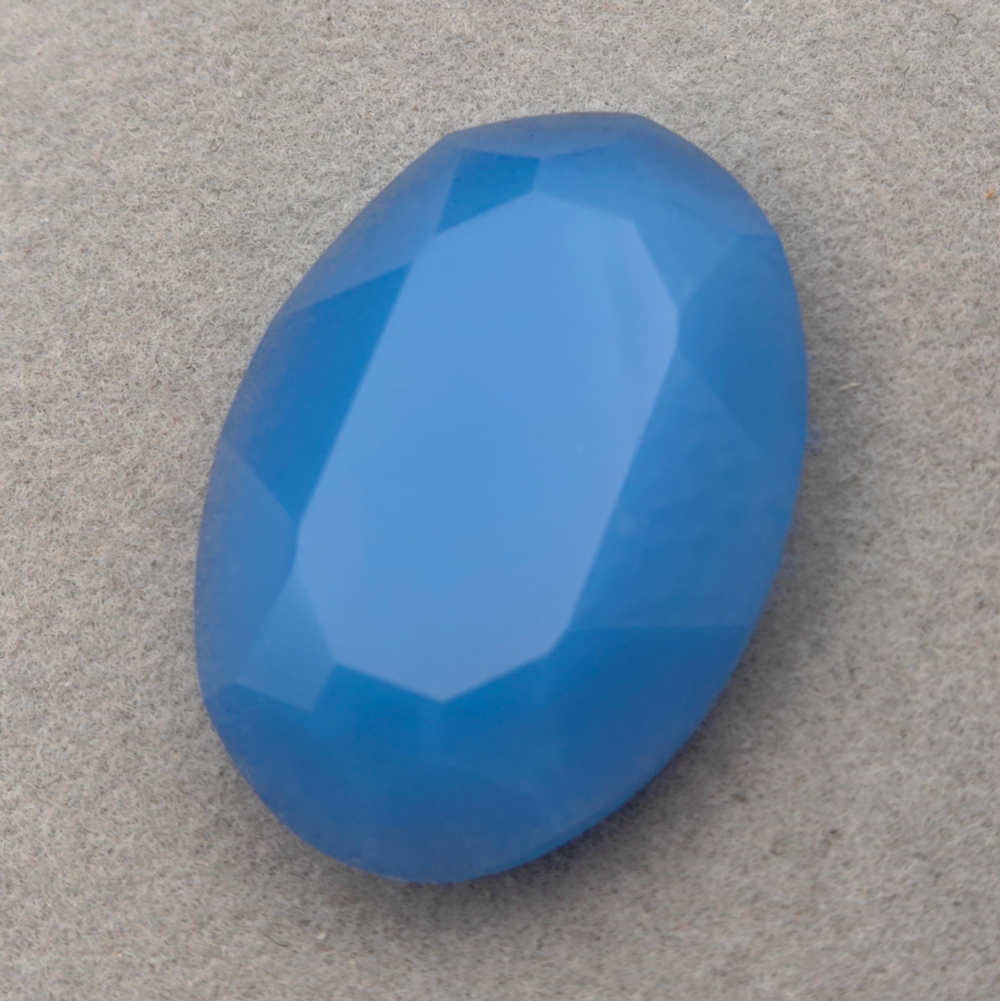 Овал К9, Milky Blue Unfoiled