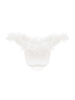 Корсетный топ с перьями