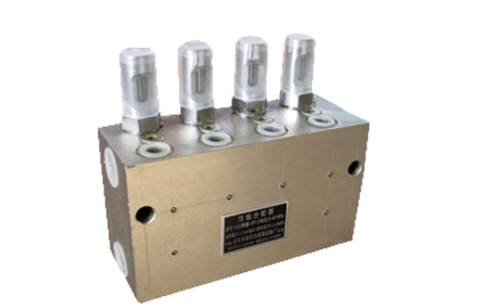 SJQ-21 - Питатель для двухлинейных систем смазки с рабочим давлением 100 бар, количество выходов 2, максимальная доза 2 мл/цикл, с регулятором и индикатором