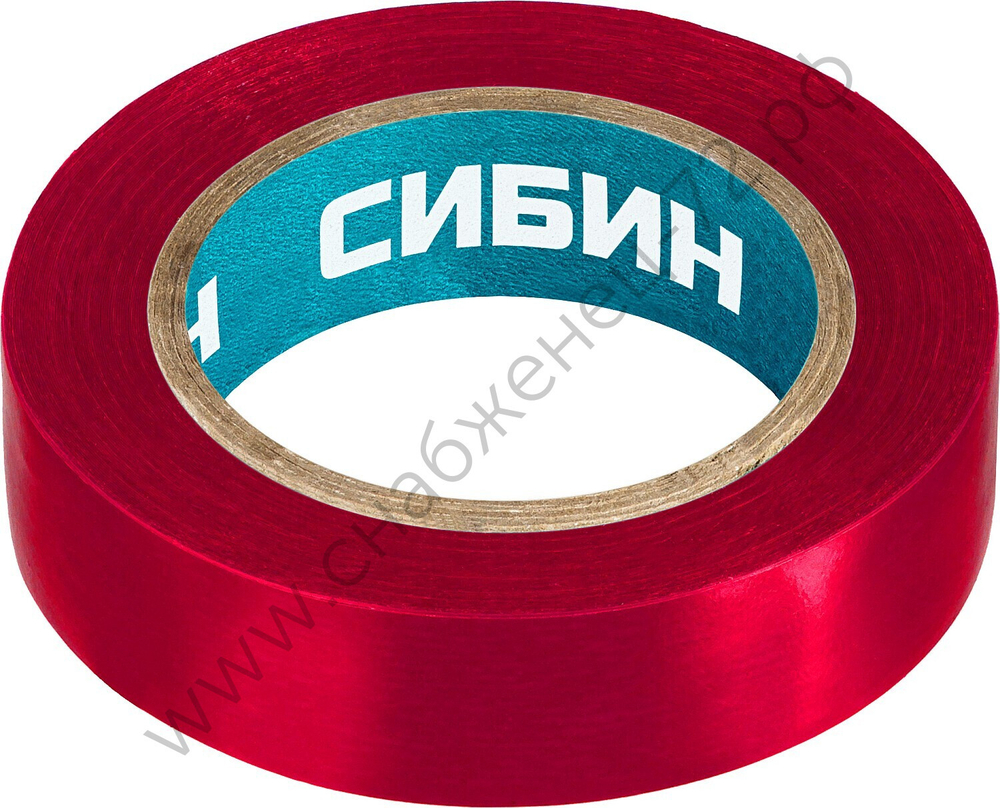 СИБИН 15 мм х 10 м, Изоляционная лента пвх красная (1235-3)