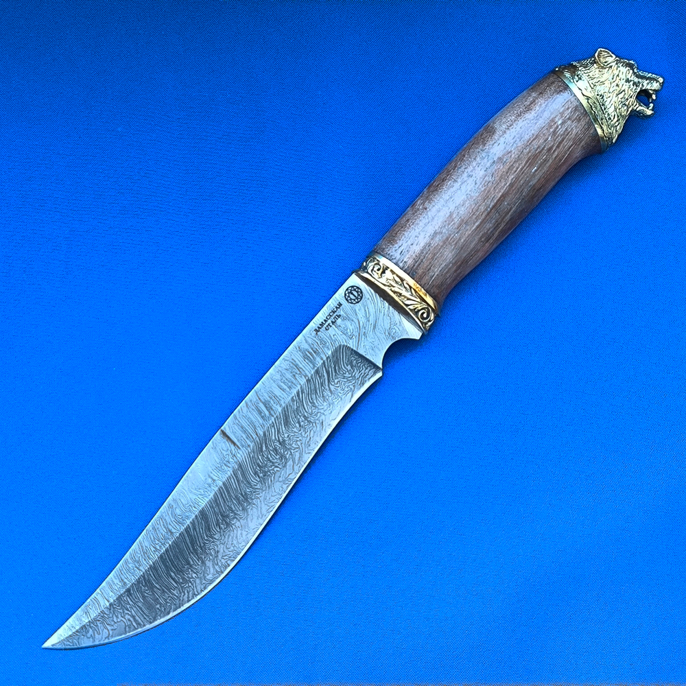 Охотничий нож Князь Дамаск, литье латунь (Ворсма)
