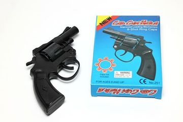 Детский пистолет револьвер с пистонами