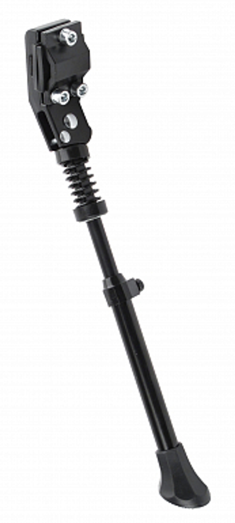 Подножка 20"-28" FSDA-616-04 задняя, крепление на 1 перо вилки, телескопическая, алюминиевая черная