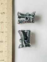 b016 Бусина "Дракон" 16*11мм, нерж. сталь